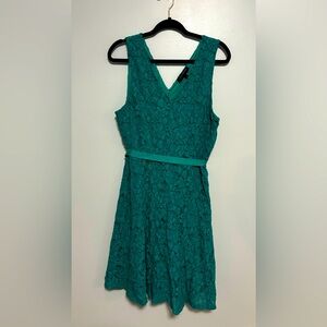 Lane Bryant size 18, teal/green lace dress